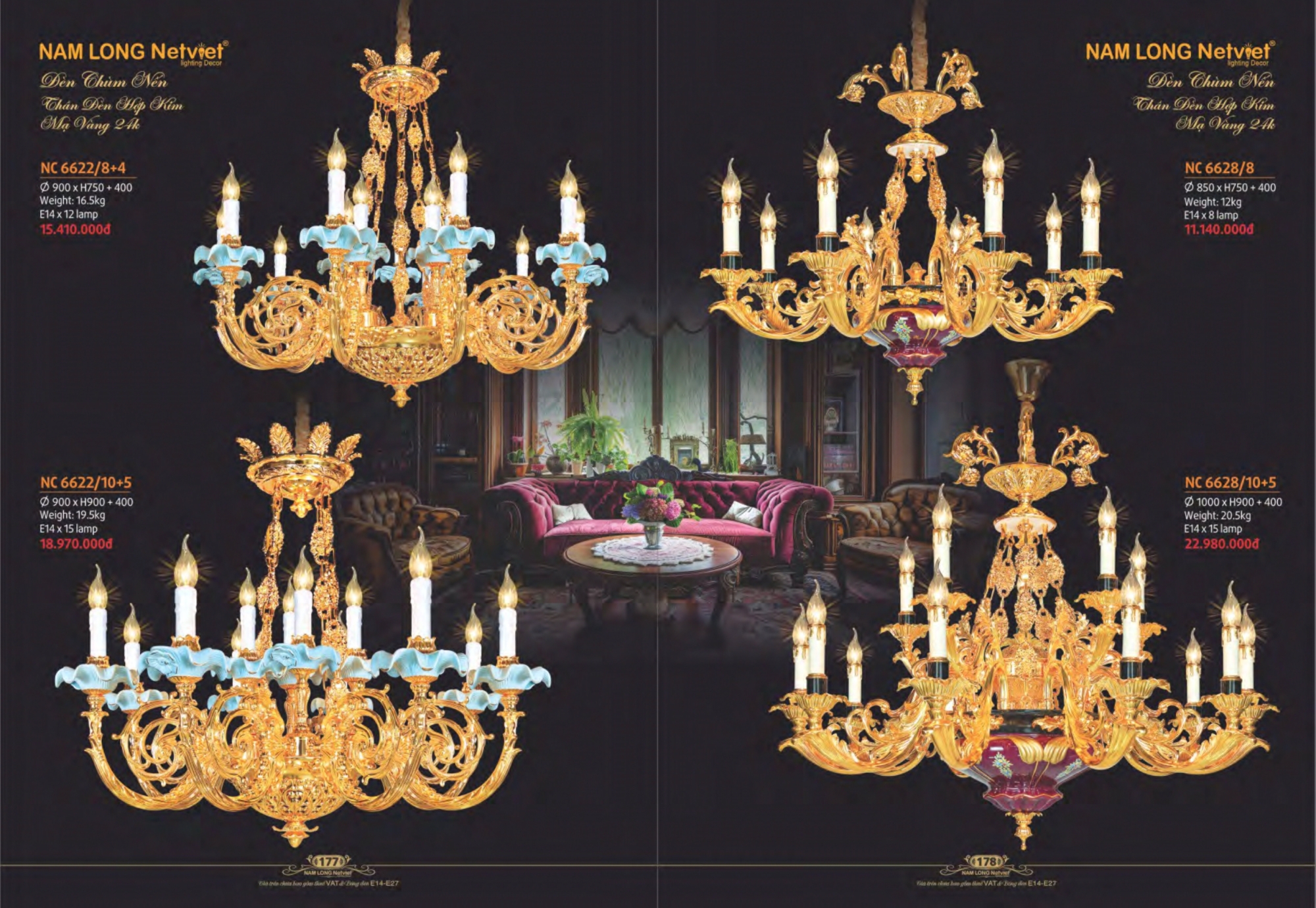 Bảng giá đèn trang trí Nam Long